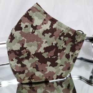 Reversible Army Camouflage Fabric Face Mask Sz SM